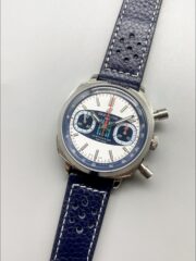 Breitling Top Time Chronograph Blue Leather Strap Watch(1;1Super Clone) - Image 3