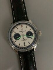 Breitling Premier B01 Chronograph Men’s Watch, Silver Panda Dial, Leather Strap(1:1 Super Clone) - Image 9