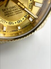 Rolex Sky-Dweller REF# 336935 Gold Dial Watch in Yellow Gold 904L Steel Case (1:1Super Clone) - Image 4