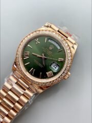 Rolex Day Date Presidential 18K Rose Gold Watch 40MM – Olive Green Dial(1:1Super Clone) - Image 2