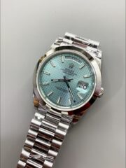 Rolex Day Date Presidential M228206-0004 904L Steel 40MM – Light Blue Dial (1:1Super Clone) - Image 3