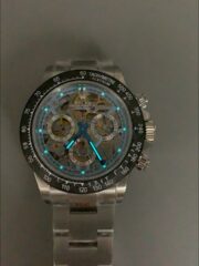 Rolex Daytona Artisans De Geneve Stainless Steel Watch Black Carbon Bezel Watch(1:1Super Clone ) - Image 10