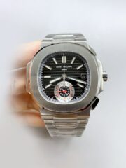 Patek Philippe Nautilus 5980 Chronograph Steel Case in Black Dial (1:1Super Clone)