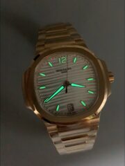 Patek Philippe Nautilus 7118R 35MM 1:1 Rose Gold White Dial (1:1Super Clone) - Image 11