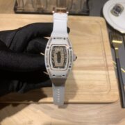 Elegant Swiss Richard Mille RM 07-01 Replica White Ceramic & Rose Gold Diamond Dial Watch – Luxury Style For Women - Image 2