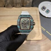 Richard Mille RM 11-03 Replica Watch Turquoise Quartz TPT White Strap Flyback Chronograph - Image 2