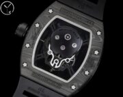 Best Richard Mille RM 052 Replica Black Carbon Fiber Case Watch – Men’s Luxury Watch With Skeleton Skull Dial - Image 9