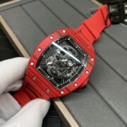 Replica Richard Mille RM 52-01 Skeleton Skull Dial Men's Watch – Swiss Movement, Red Carbon Case - Image 6