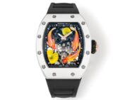 Replica Richard Mille RM S10 Koi Tourbillon Watch with Black Leather Strap - Image 9
