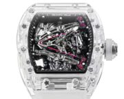Richard Mille RM38-02 Tourbillon Replica Watch with Crystal Case - Pink Theme - Image 5
