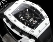 Best Swiss Replica Richard Mille RM52 Skull Tourbillon Watch with Rubber Strap - Image 5