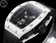 Best Swiss Replica Richard Mille RM52 Skull Tourbillon Watch with Rubber Strap - Image 6