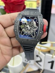 Best Richard Mille RM35-02 Carbon Fiber Skeleton Dial Swiss Replica Watch - Image 4