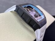 Replica Richard Mille RM055 Limited Edition Abu Dhabi Yas Marina Circuit Swiss Movement Carbon Fiber Skeleton Watch - Image 4
