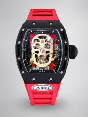 Best Swiss Replica RICHARD MILLE RM 52 Watch – Skeleton Tourbillon , Red Strap
