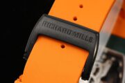 Best Richard Mille RM 21-02 Tourbillon Aerodyne Replica Watch - Orange Leather Strap - Image 9