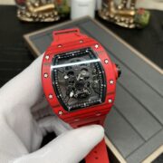 Replica Richard Mille RM 52-01 Skeleton Skull Dial Men's Watch – Swiss Movement, Red Carbon Case - Image 5