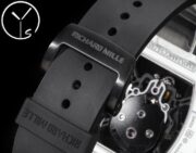 Best Swiss Replica Richard Mille RM52 Skull Tourbillon Watch with Rubber Strap - Image 7