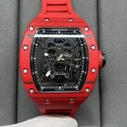 Replica Richard Mille RM 52-01 Skeleton Skull Dial Men's Watch – Swiss Movement, Red Carbon Case - Image 4