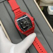Replica Richard Mille RM 52-01 Skeleton Skull Dial Men's Watch – Swiss Movement, Red Carbon Case - Image 2