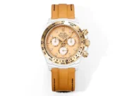 Rolex Daytona Carbon Fiber Custom Edition – Champagne Dial, Brown Strap, Enhanced Night Glow Case