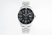 TAG Heuer – Silver Stainless Steel, Black Dial, Automatic Diver Style, 100m Waterproof