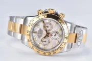 Rolex Daytona Watch with Moissanite Diamonds – Two-Tone with Mother-of-Pearl Dial - Image 2