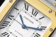 Cartier Santos de Cartier Watch Silver Gold White - Image 9