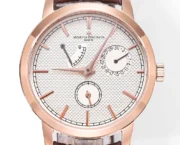 Vacheron Constantin Traditionnelle 83520/000R-9909 Rose Gold with Brown Leather Strap - Image 3