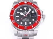 Rolex Submariner PARAKEET – Custom Black Gradient Green Dial with Red Bezel – 904L Stainless Steel by Official Store - Image 4