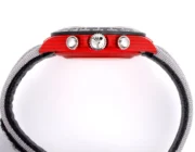 Rolex Daytona Carbon Fiber Night Glow Case Watch – Red Dial, Grey Strap - Image 4
