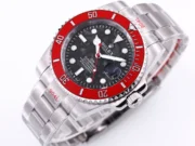 Rolex Submariner PARAKEET – Custom Black Gradient Green Dial with Red Bezel – 904L Stainless Steel by Official Store - Image 5