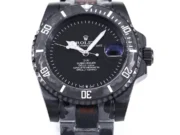 Rolex Submariner PARAKEET – Black Custom Carbon Fiber Bezel, Gradient Green Dial - Image 5