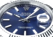 Rolex Datejust 41mm Watch – Silver with Blue Dial, Fluted Bezel Rolex - Image 6