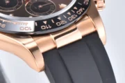 Rolex Daytona Watch with Black Rubber Strap, Brown Dial, and Exquisite - Image 6