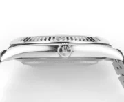 Rolex Datejust 41mm Watch – Silver with Grey Dial, Fluted Bezel - Image 7