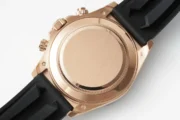 Rolex Daytona Rose Gold Black Dial Rubber Strap - Image 7