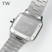 Cartier Santos Full Diamond Watch Silver - Image 4