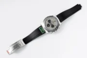 Rolex Daytona Cosmograph Watch – Silver Dial, Black Rubber Strap - Image 9