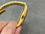 Day Date Rolex Weekly Journal 18K Yellow Gold Plated counter weight(Green dial gold daydate) - Image 5