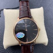 1:1 Super Clone Vacheron Constantin Heritage Series Two-Hand Mechanical Rose Gold Black Dial - Image 5