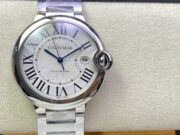 1:1 Super Clone Cartier Ballon BleuDe series, available in sizes 42, 36, 33, and 28.